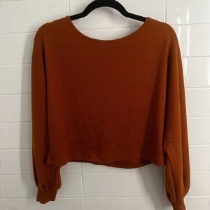 Waffle Sweater - Brown (Shein)